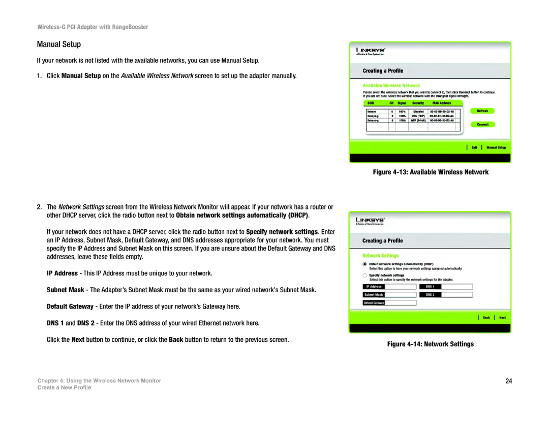 Linksys WMP54GR manual Available Wireless Network 