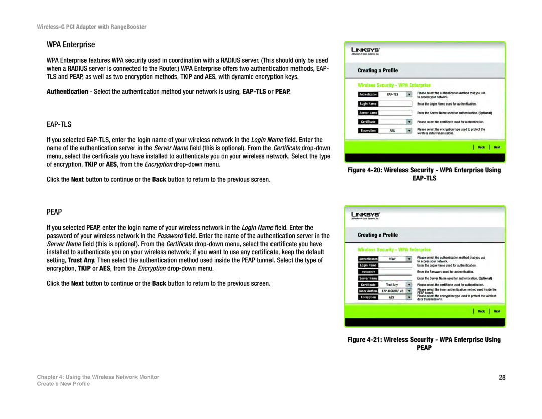 Linksys WMP54GR manual Eap-Tls 