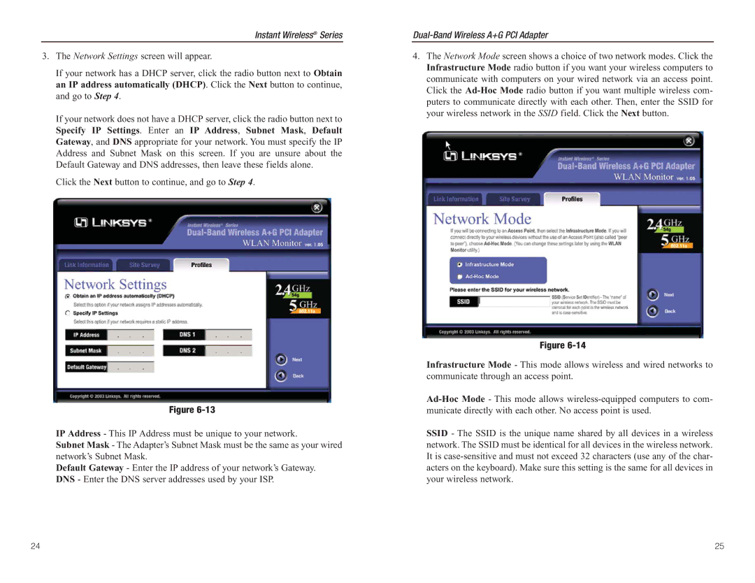 Linksys WMP55AG manual Instant Wireless Series 