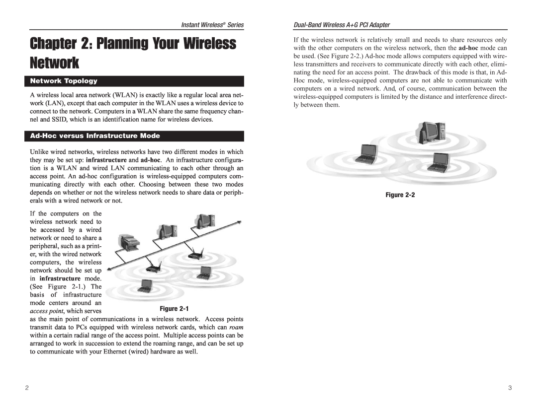 Linksys WMP55AG manual Planning Your Wireless Network, Instant Wireless Series, Network Topology 