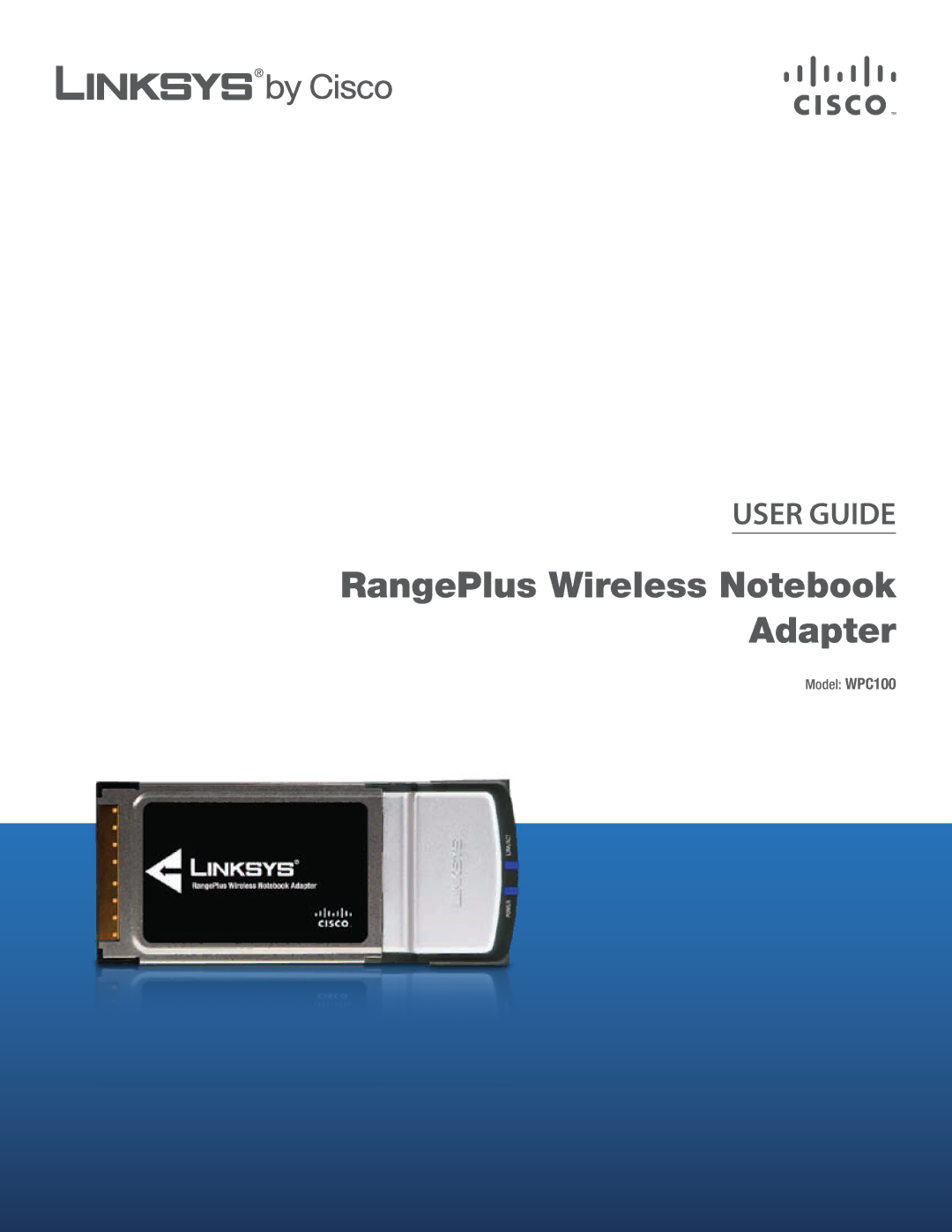 Linksys WPC100 manual RangePlus Wireless Notebook Adapter 