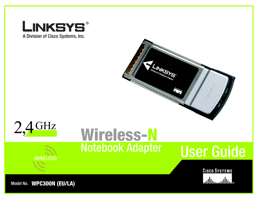 Linksys WPC300N manual GHz 