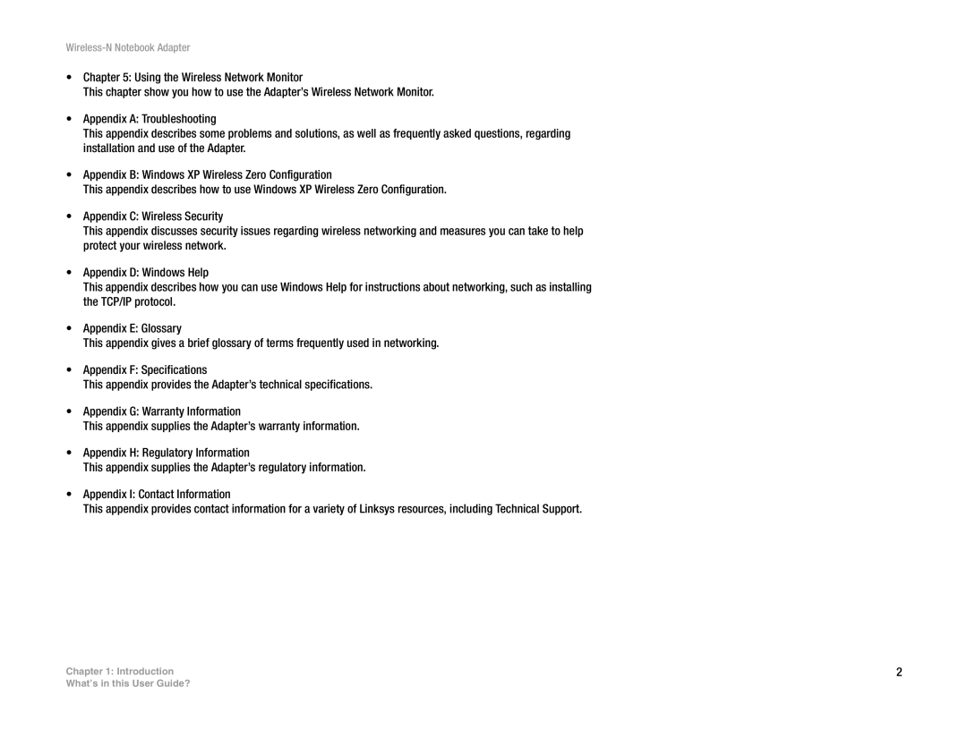 Linksys WPC300N manual Introduction What’s in this User Guide? 