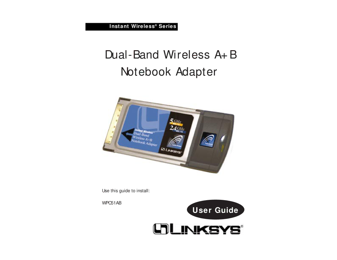 Linksys WPC51AB manual Dual-Band Wireless A+B 