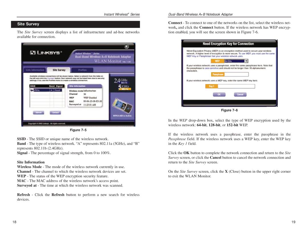 Linksys WPC51AB manual Site Survey, Site Information 