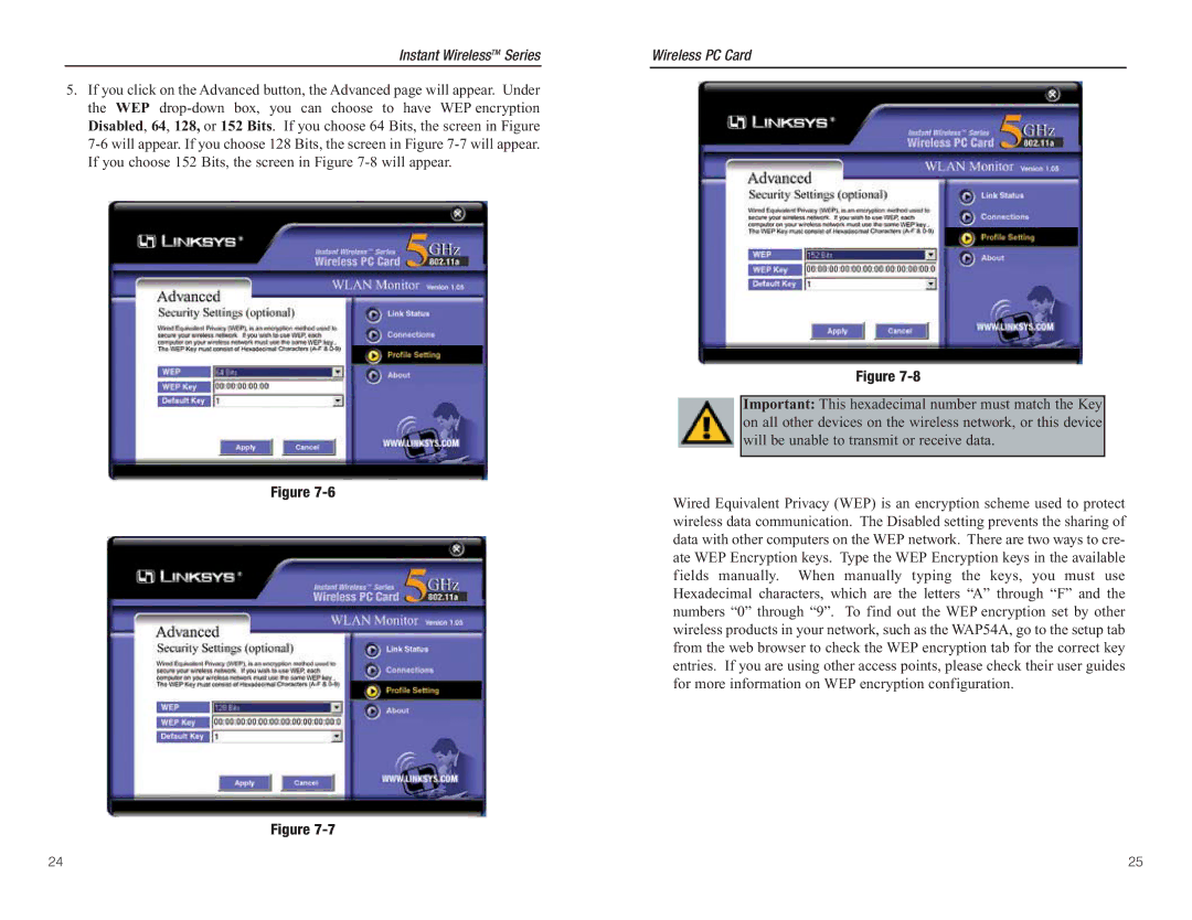 Linksys WPC54A manual Instant WirelessTM Series 