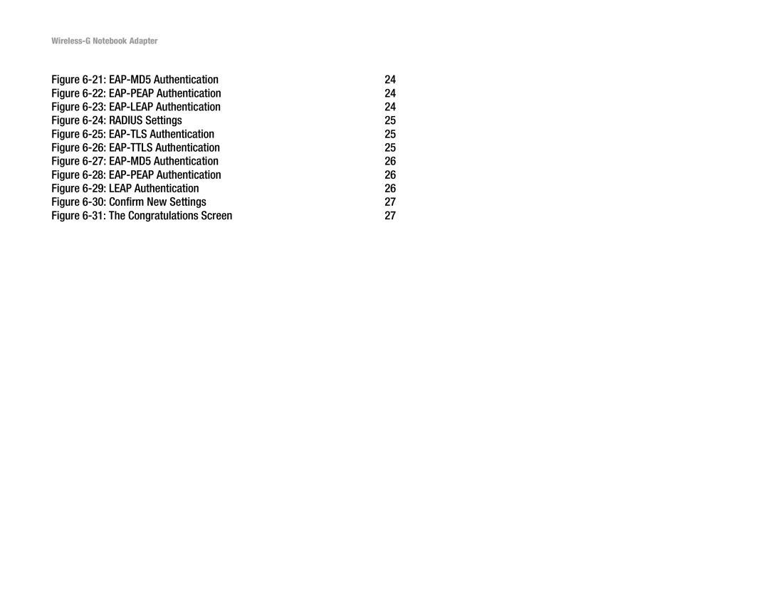 Linksys WPC54G manual EAP-MD5 Authentication 