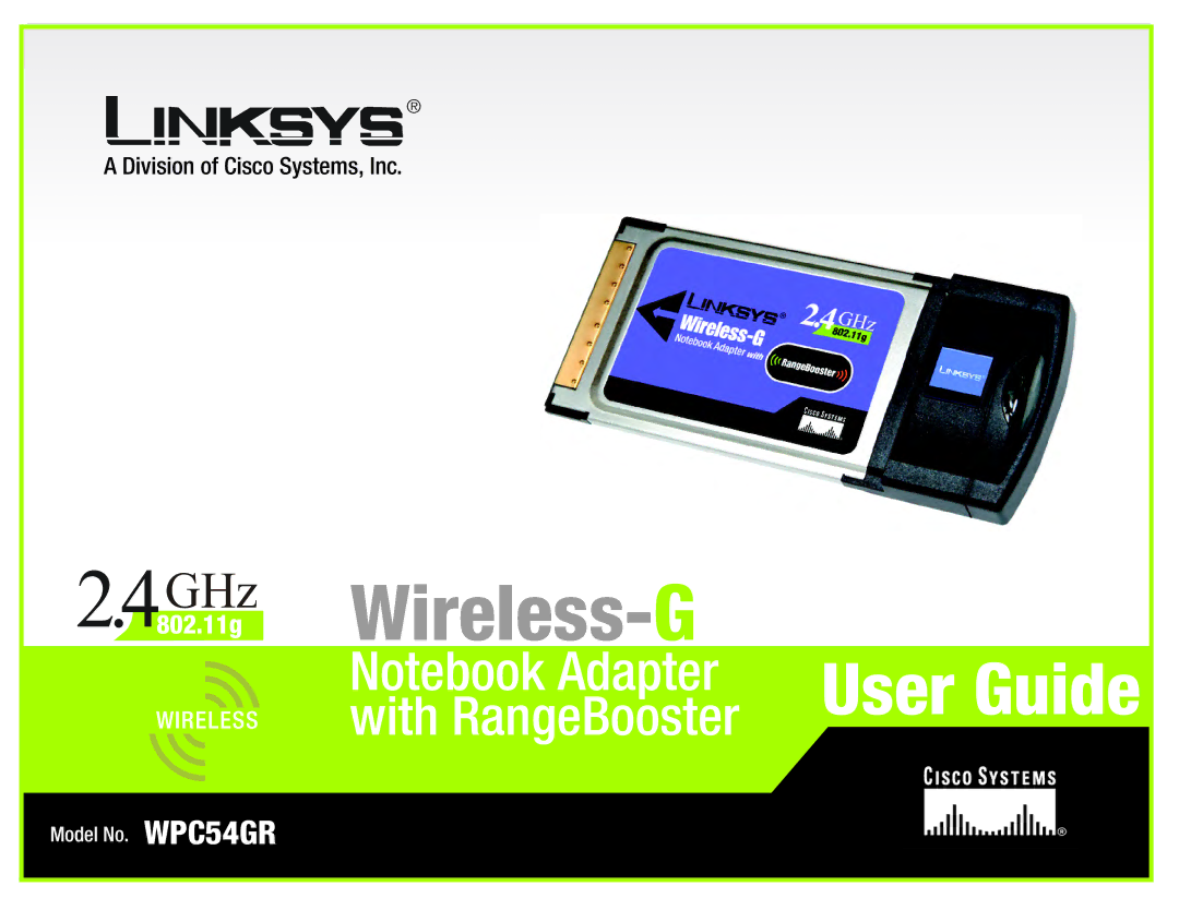 Linksys WPC54GR manual Wireless- G 