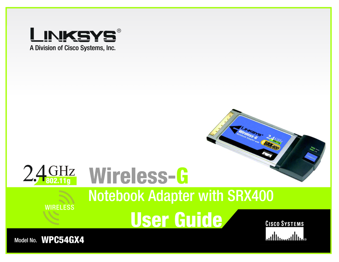 Linksys WPC54GX4 manual User Guide 