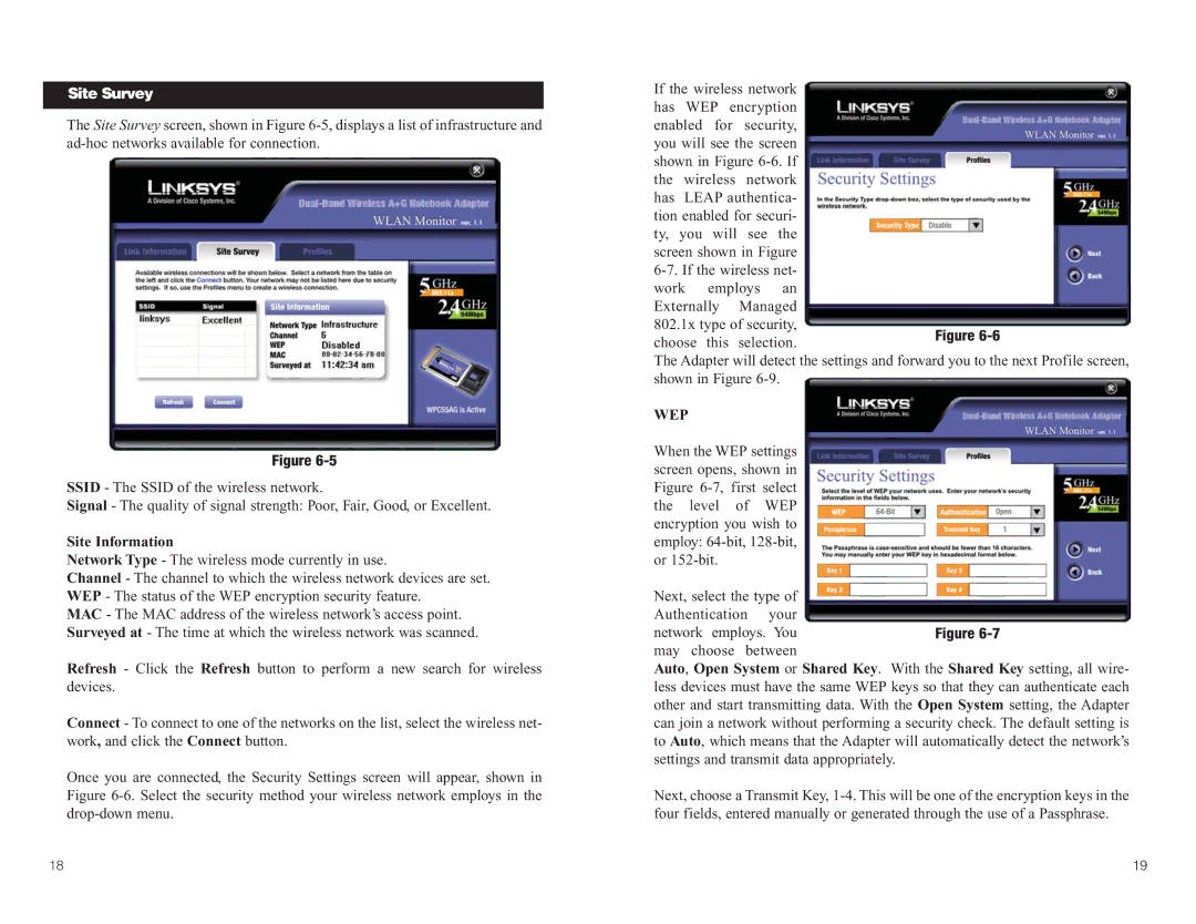 Linksys WPC55AG manual Site Survey, Site Information 