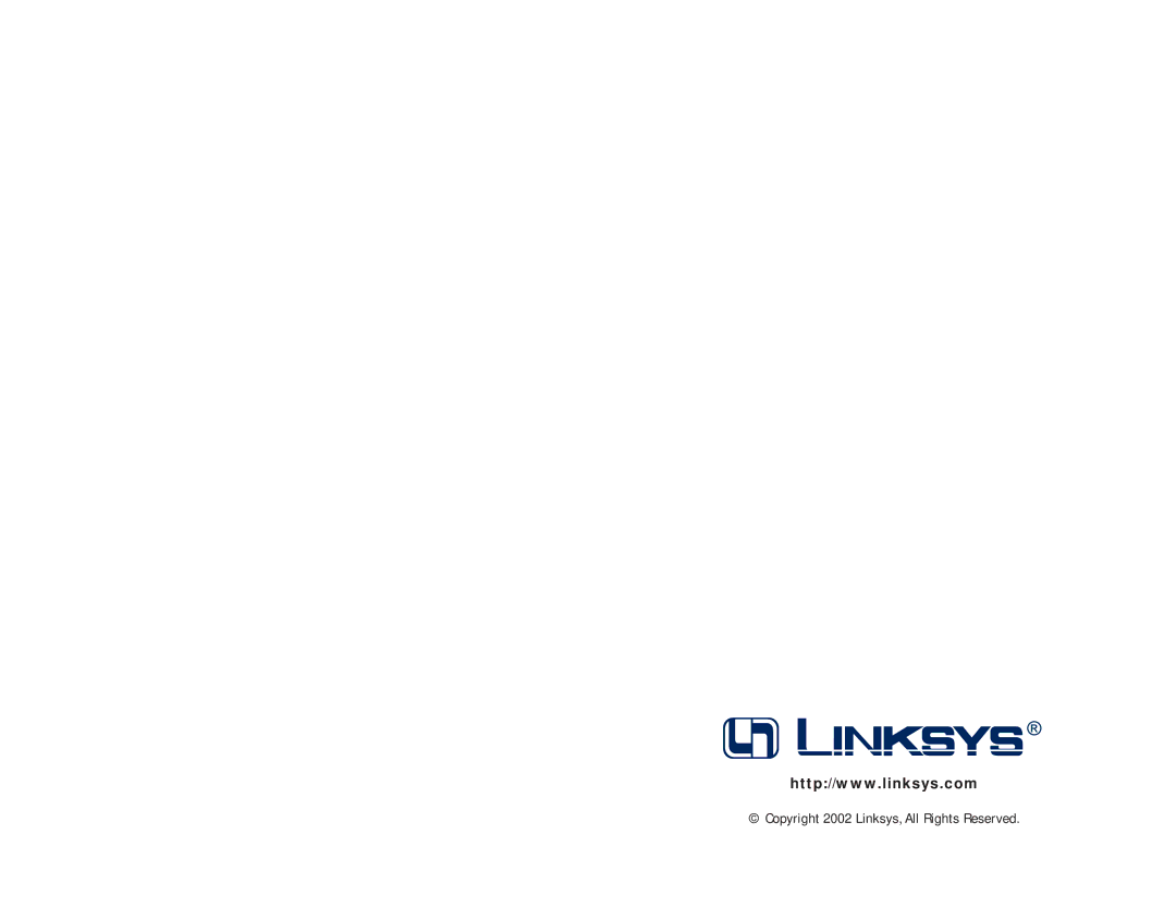 Linksys WPS11 manual Copyright 2002 Linksys, All Rights Reserved 