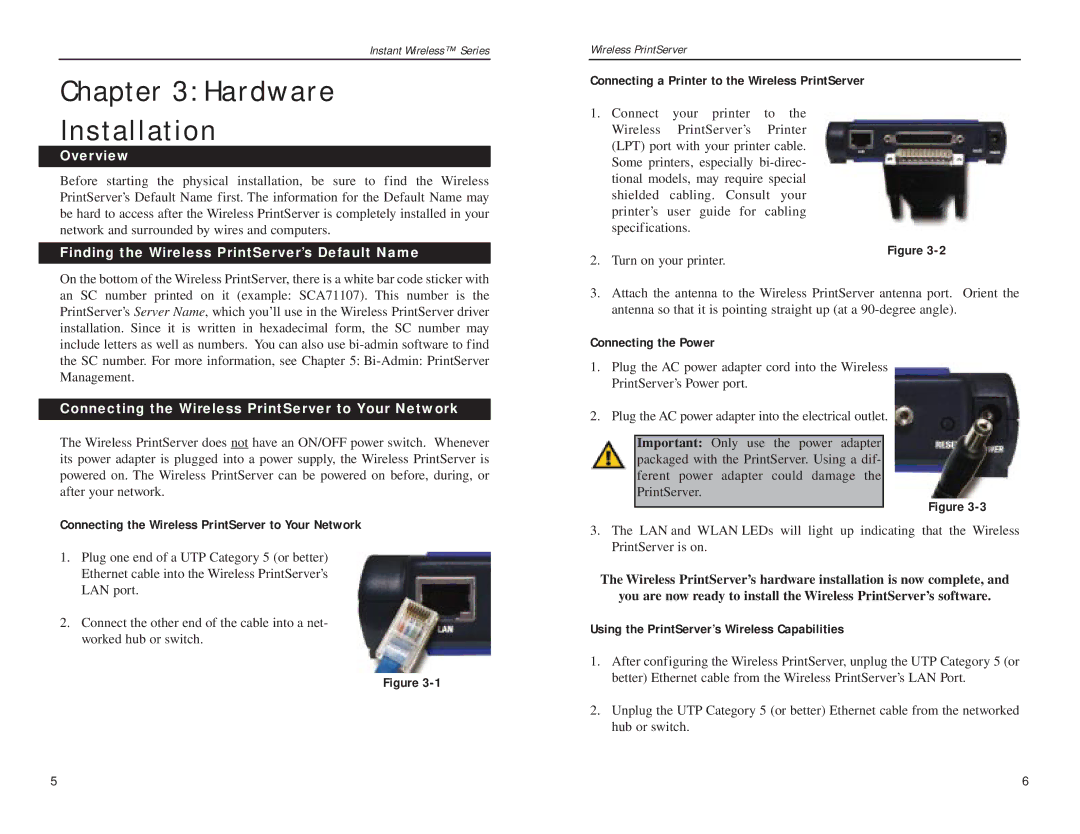 Linksys WPS11 manual Hardware Installation, Overview, Finding the Wireless PrintServer’s Default Name 