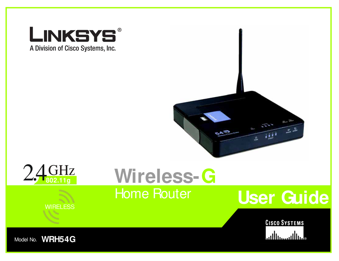 Linksys WRH54G manual Wireless- G 