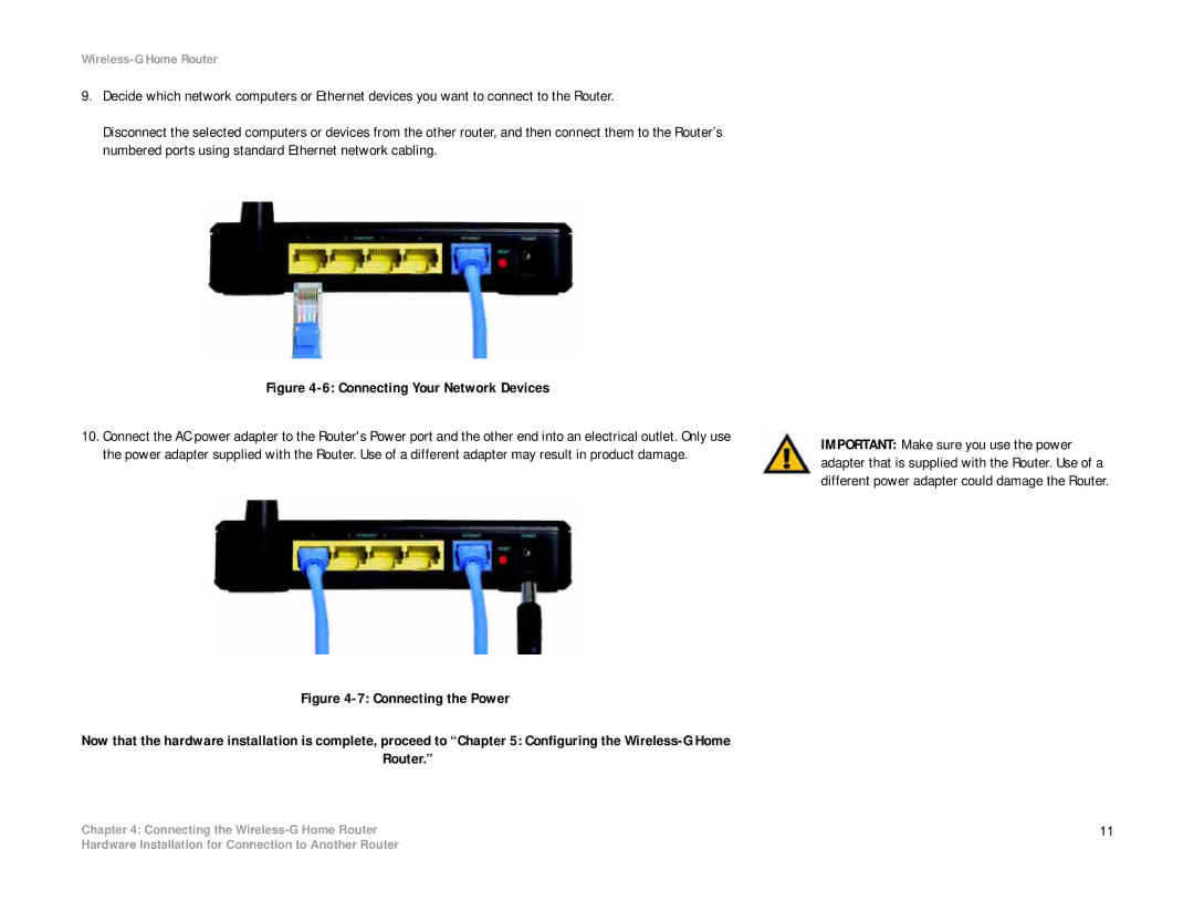 Linksys WRH54G manual Connecting Your Network Devices 