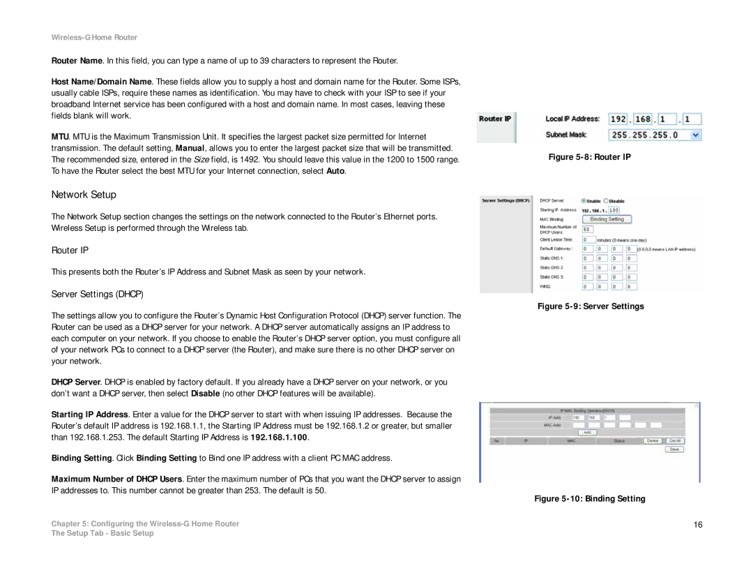 Linksys WRH54G manual Network Setup 