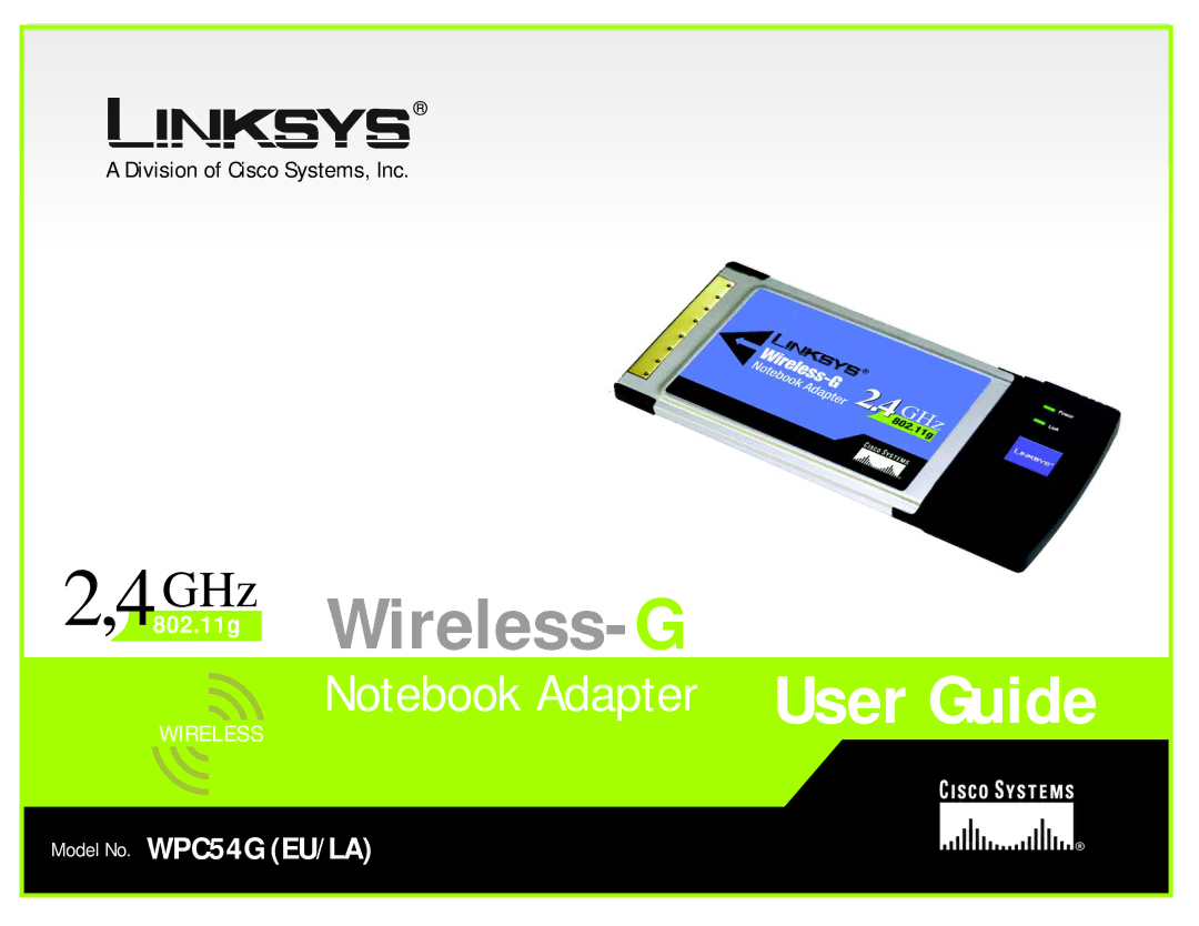 Linksys WRK54G (EU/LA) manual Model No. WPC54G EU/LA 