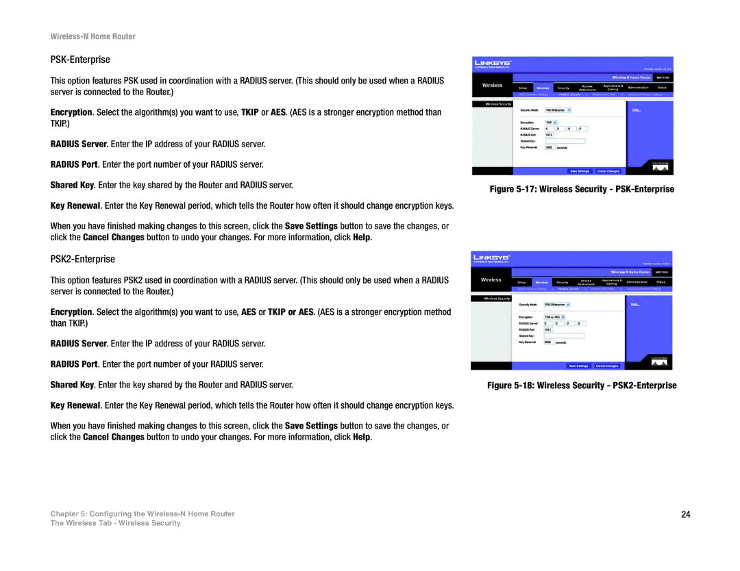 Linksys WRT150N manual PSK-Enterprise, PSK2-Enterprise 