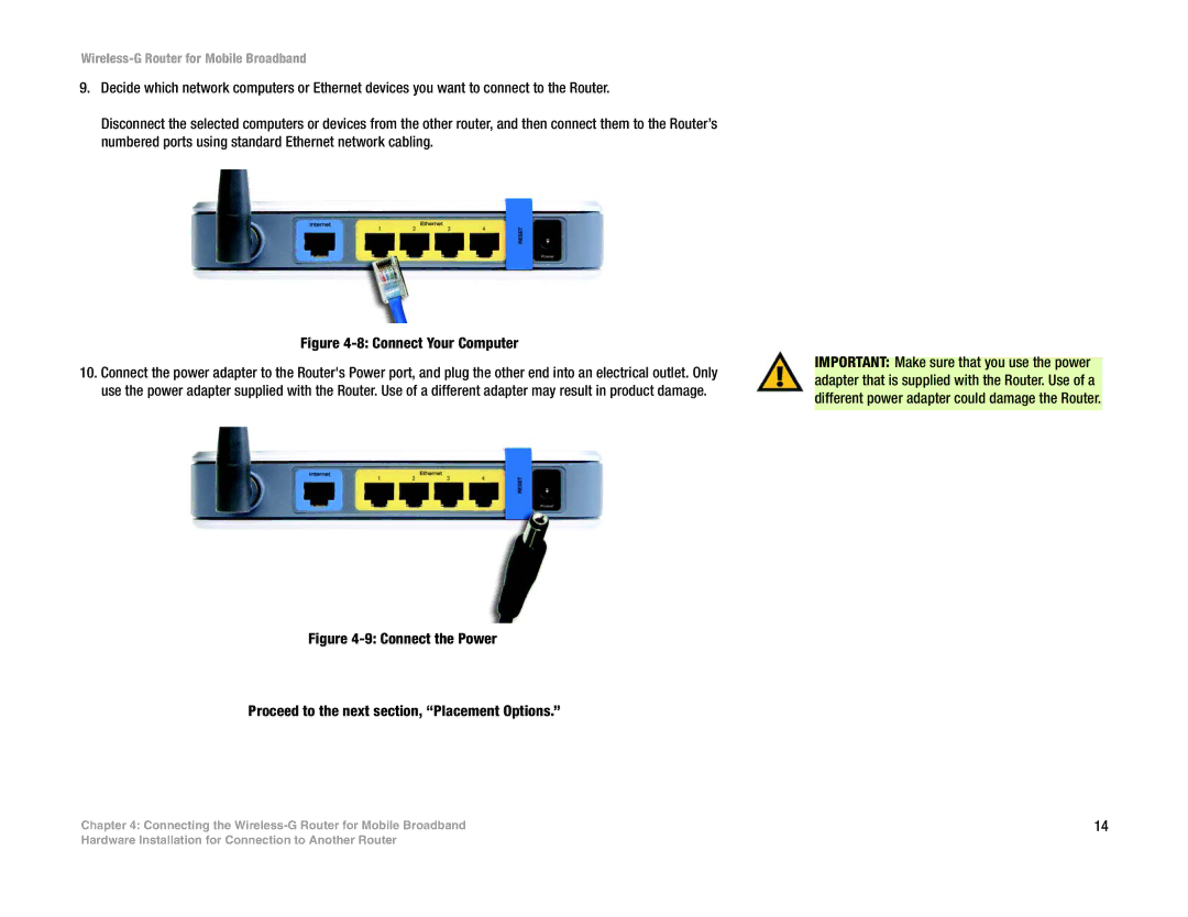 Linksys WRT54G3G-VN manual Connect Your Computer 