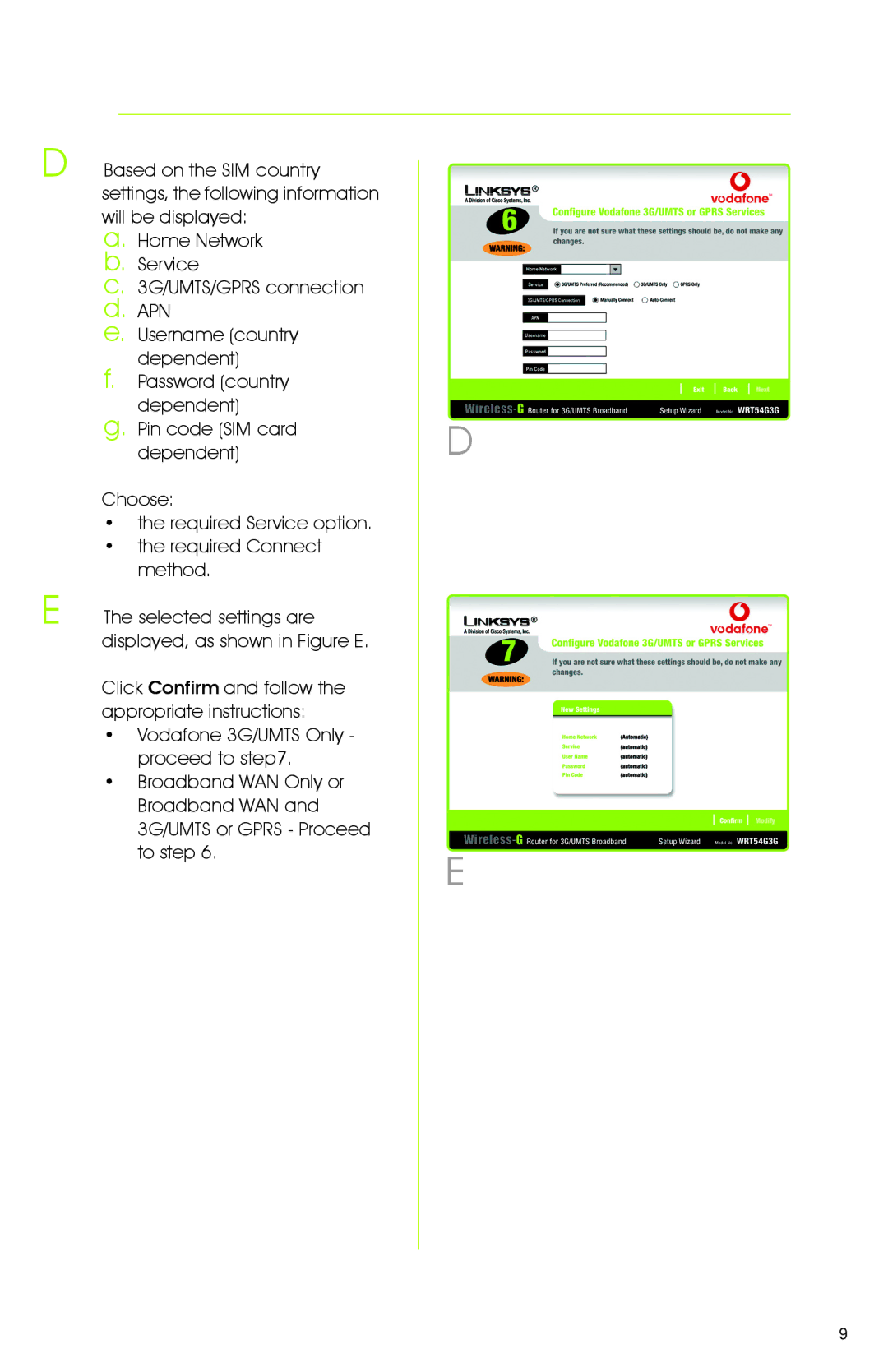 Linksys WRT54G3G manual 