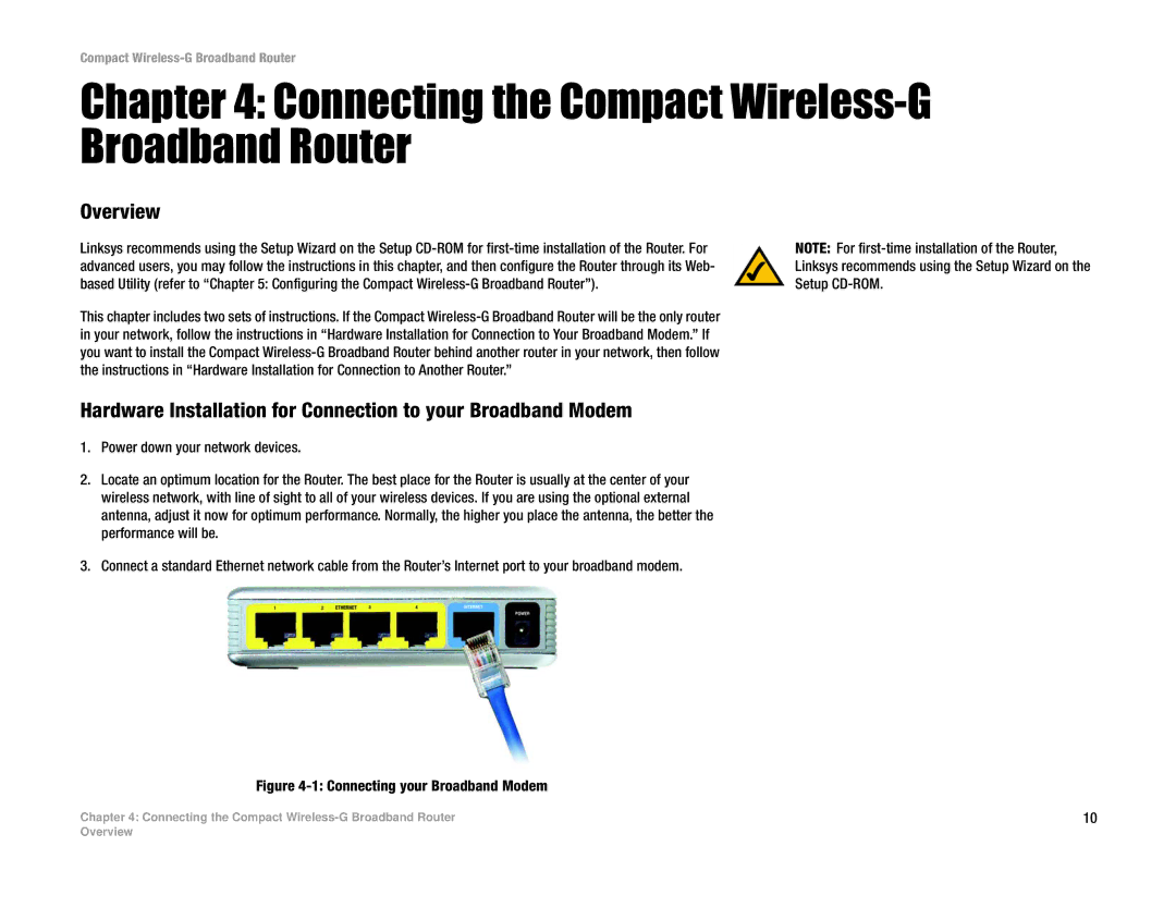 Linksys WRT54GC manual Connecting the Compact Wireless-G Broadband Router, Overview 