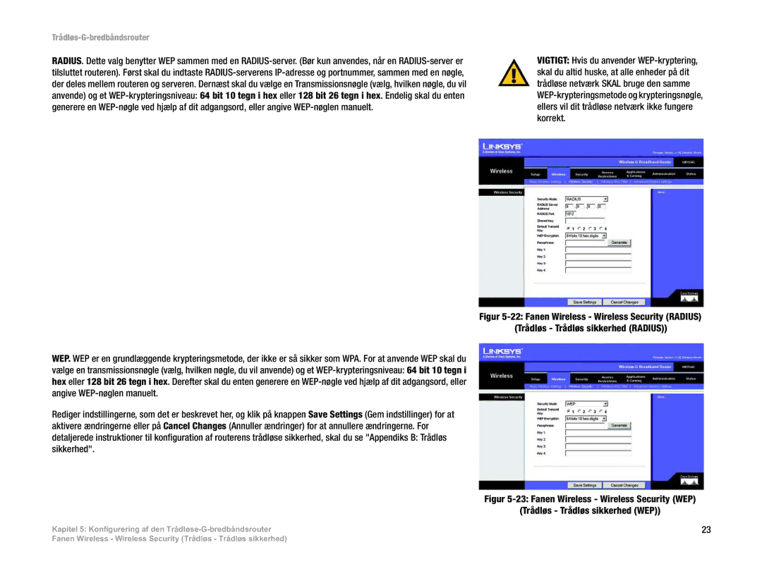 Linksys WRT54G(EU/LA) manual Trådløs-G-bredbåndsrouter 