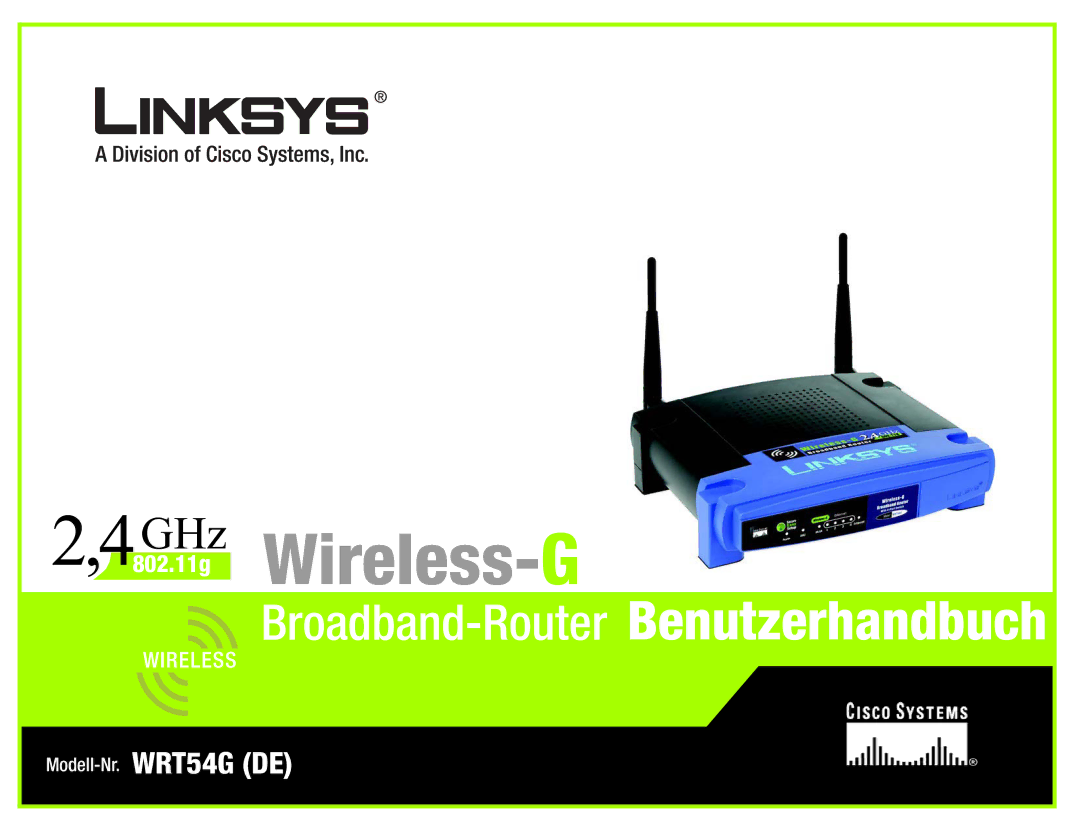 Linksys WRT54G(EU/LA) manual Broadband-Router Benutzerhandbuch 