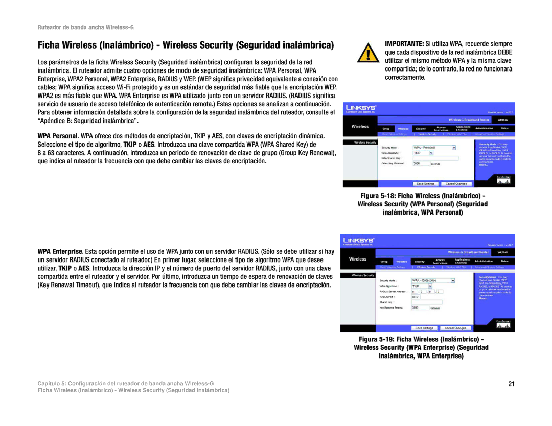 Linksys WRT54G(EU/LA) manual Ruteador de banda ancha Wireless-G 