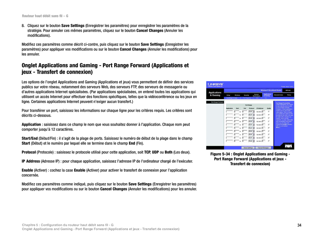 Linksys WRT54G(EU/LA) manual Routeur haut débit sans fil G 