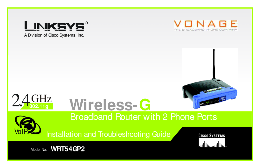 Linksys WRT54GP2 manual Wireless- G 