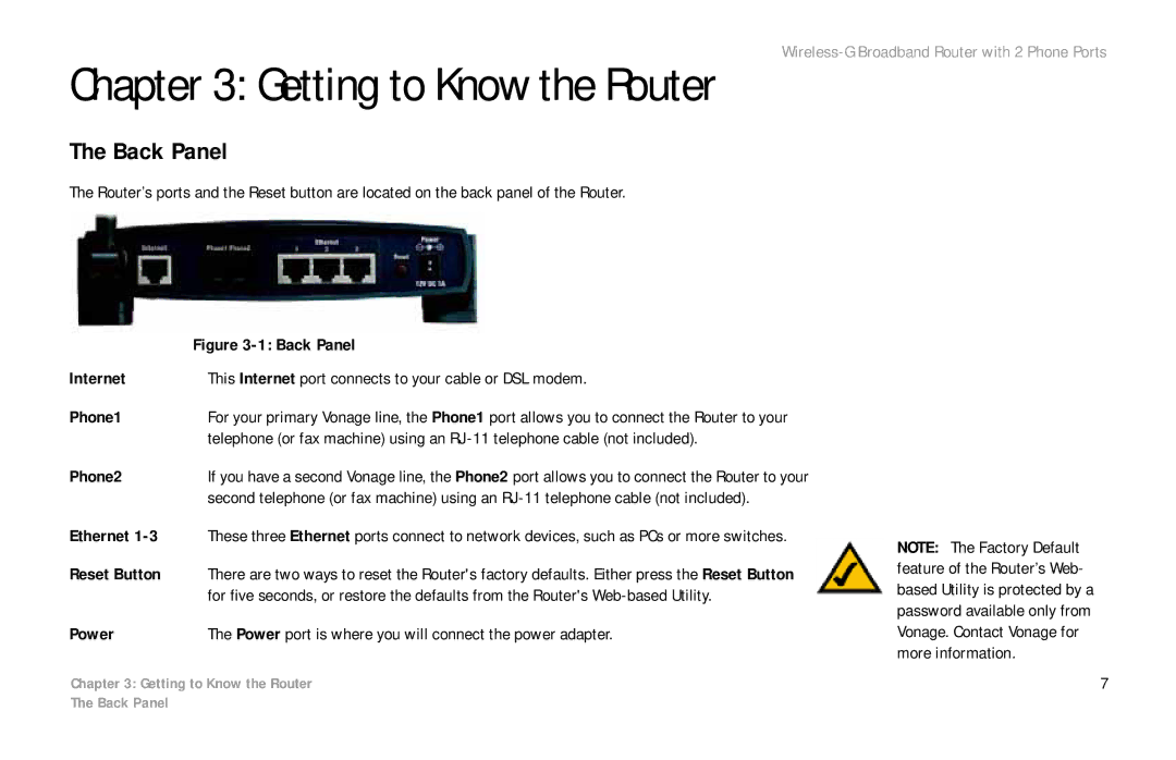 Linksys WRT54GP2 manual Getting to Know the Router, Back Panel 