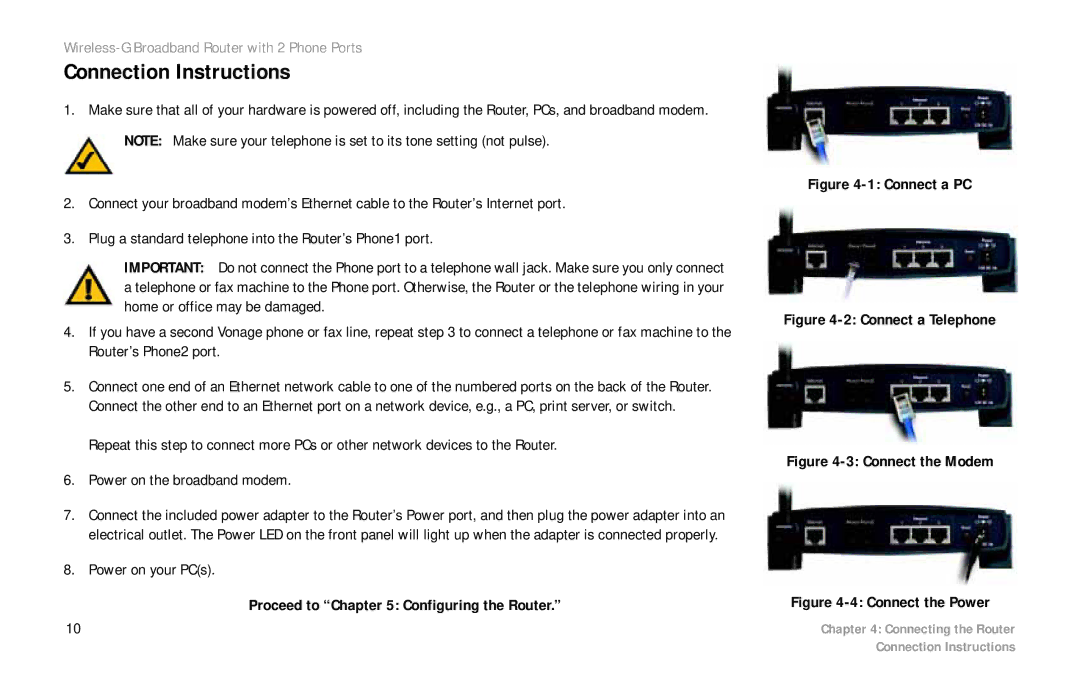 Linksys WRT54GP2 manual Connection Instructions, Connect a PC 