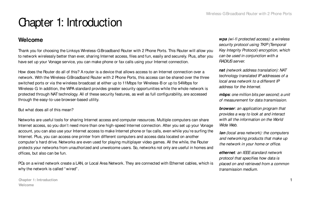 Linksys WRT54GP2 manual Introduction, Welcome 