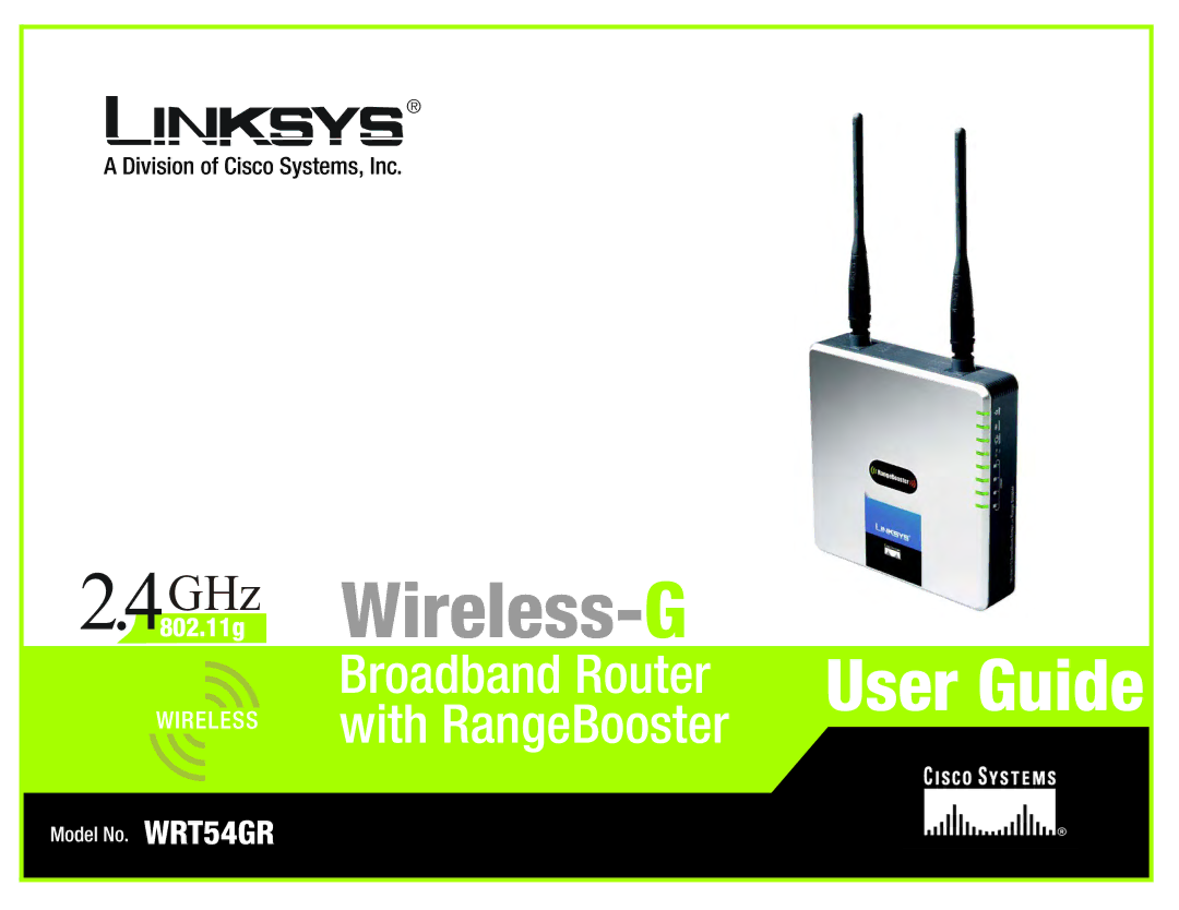 Linksys WRT54GR manual Wireless- G 