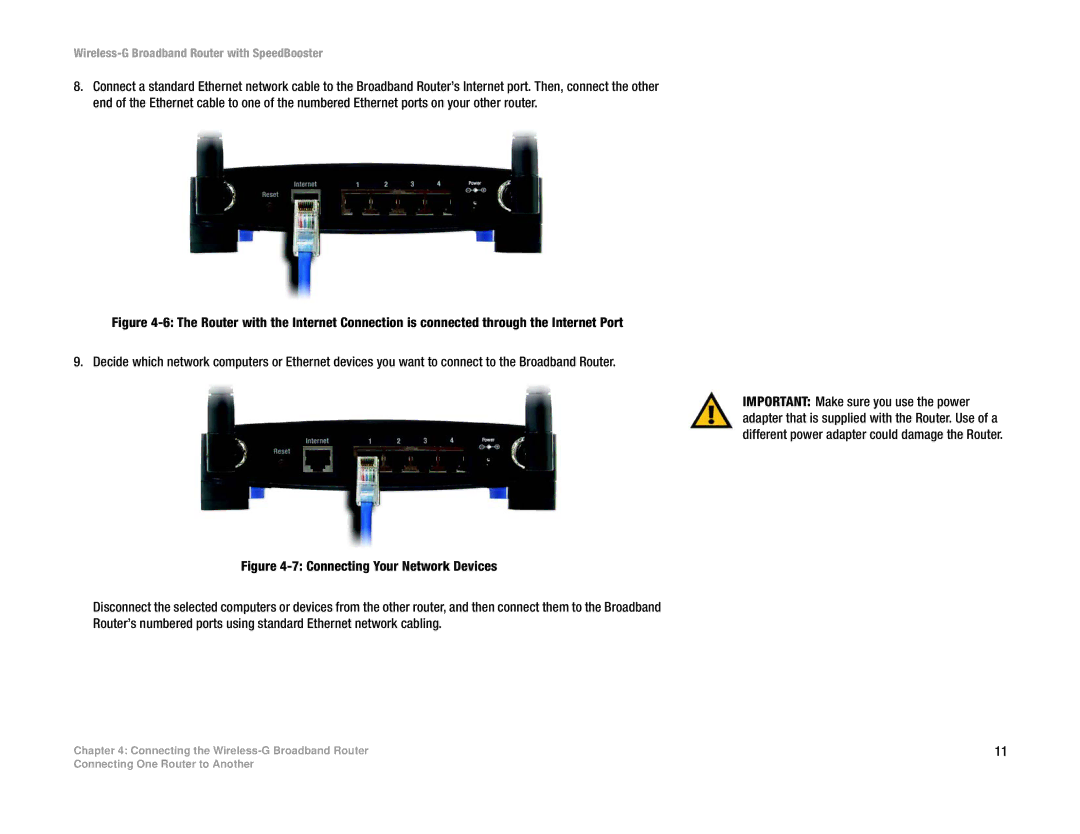 Linksys WRT54GS manual Wireless-G Broadband Router with SpeedBooster 