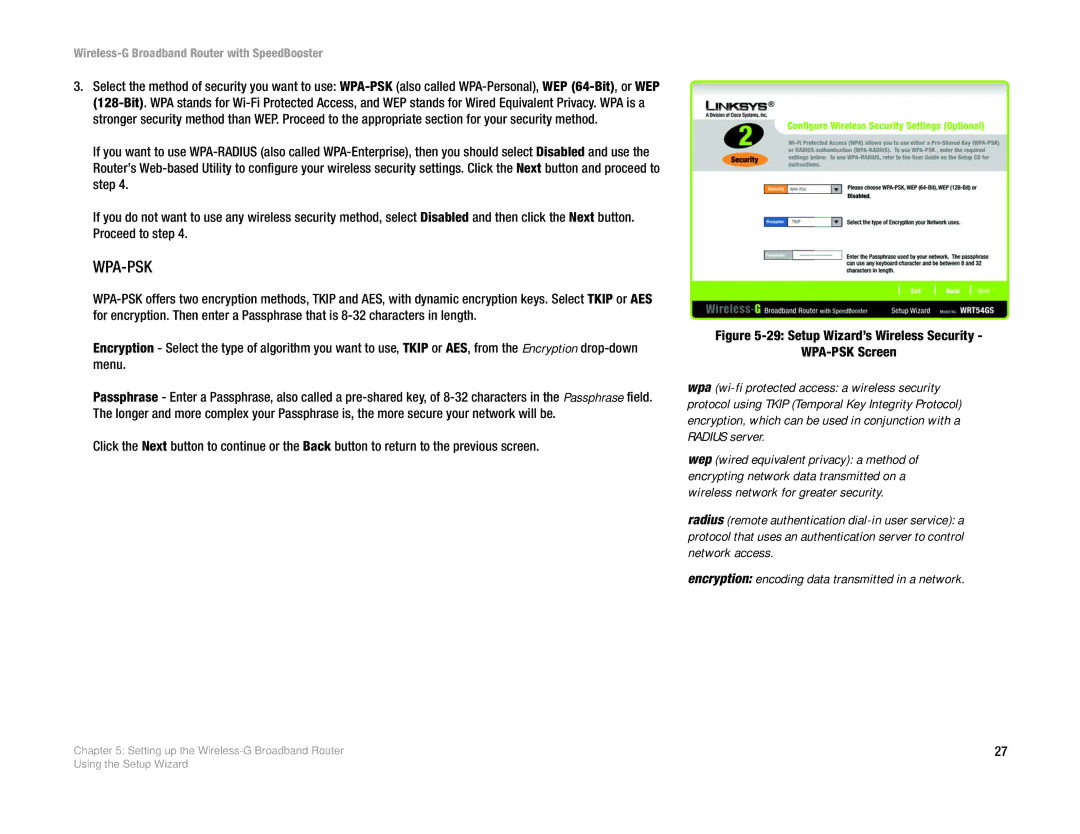 Linksys WRT54GS manual Wpa-Psk 