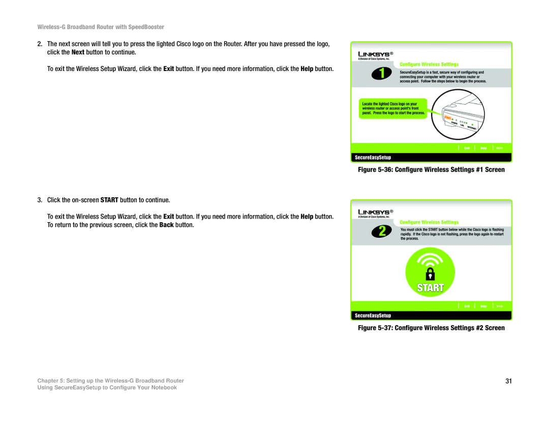 Linksys WRT54GS manual Configure Wireless Settings #2 Screen 