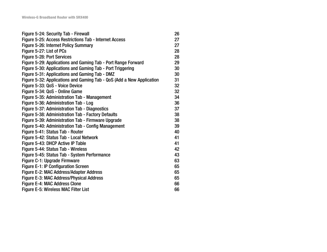 Linksys WRT54GX4 manual Security Tab Firewall 