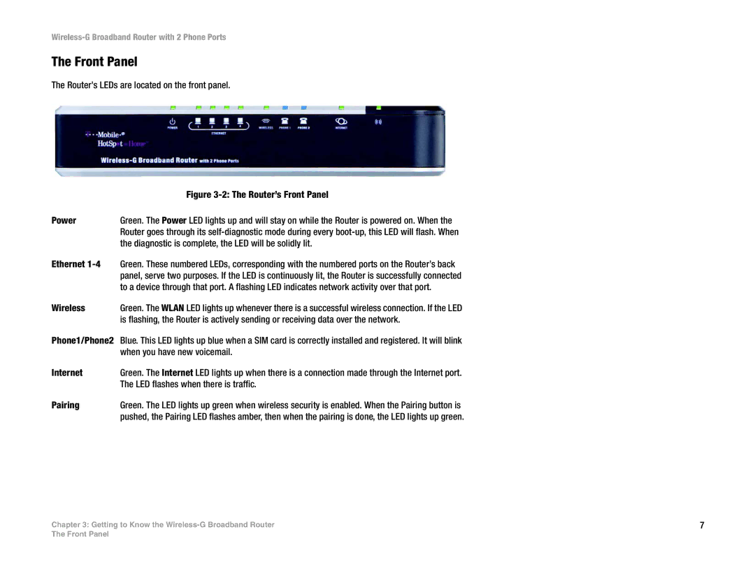 Linksys WRTU54G-TM manual Front Panel, Ethernet 