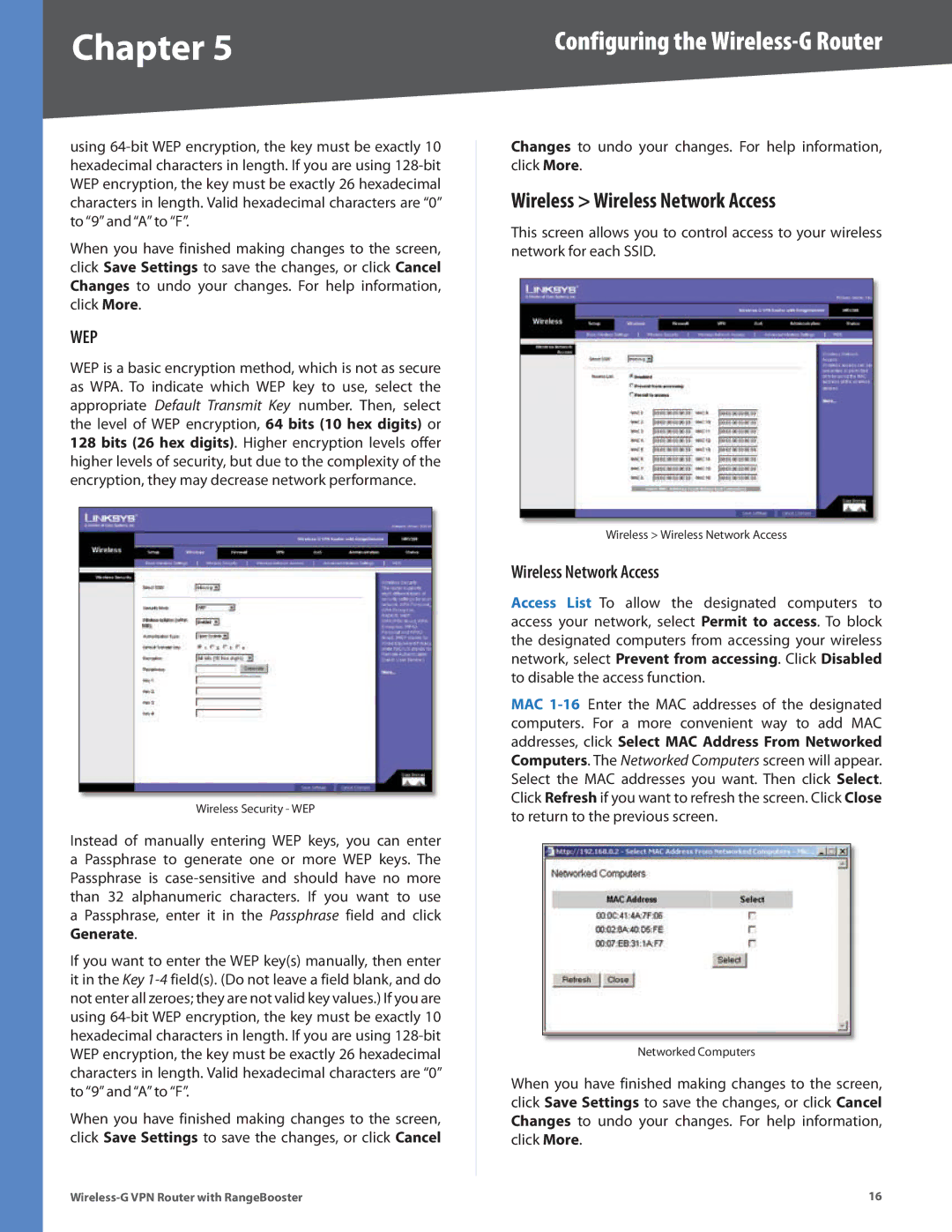 Linksys WRV200 manual Wireless Wireless Network Access 