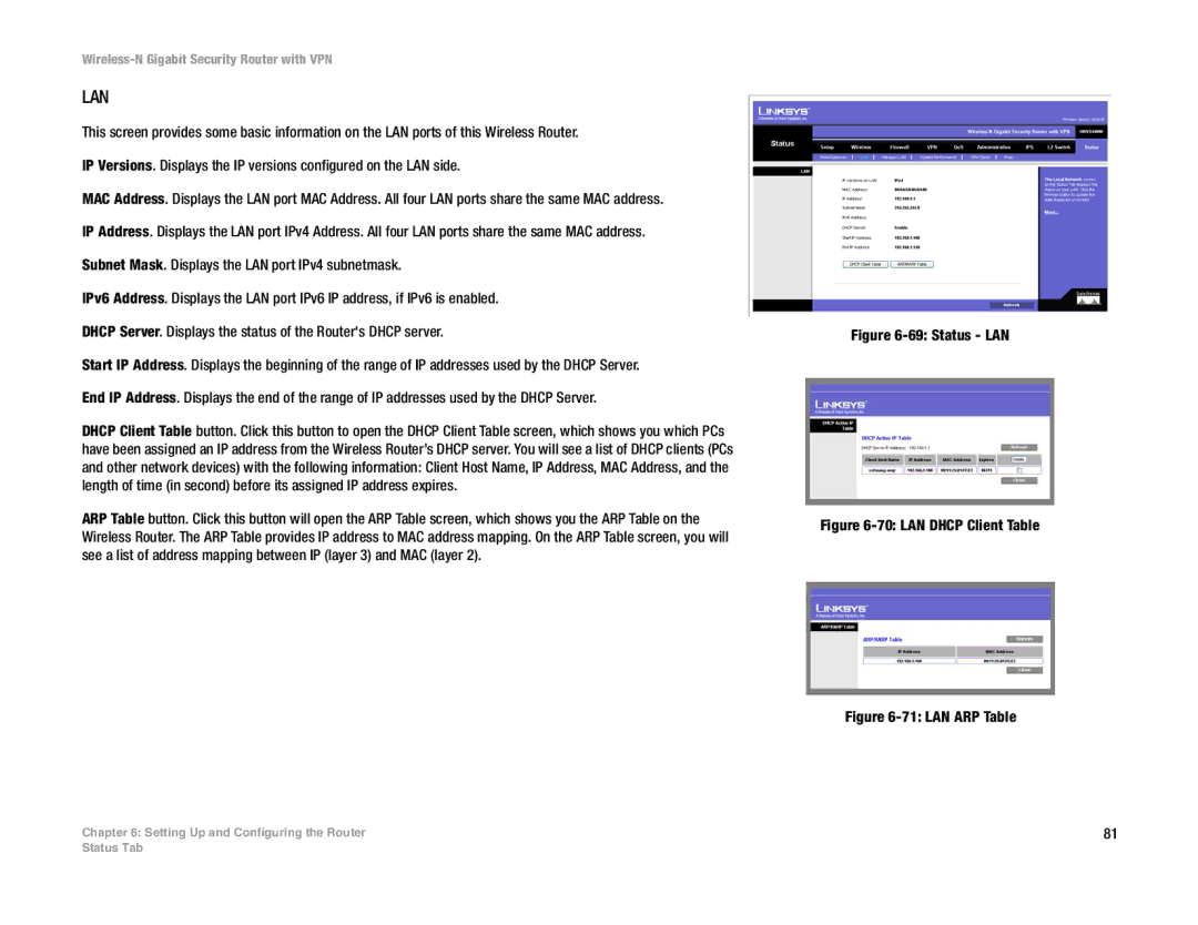 Linksys WRVS4400N manual Status LAN 