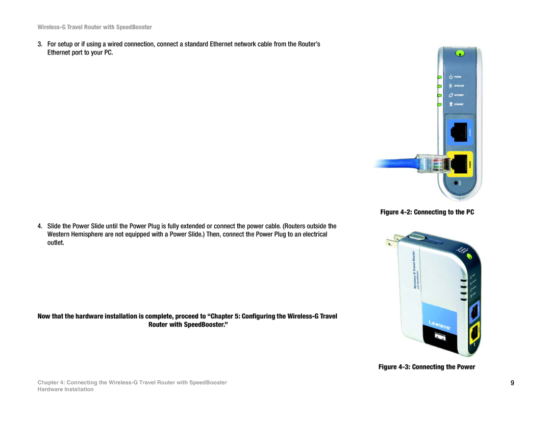 Linksys WTR54GS manual Connecting to the PC 