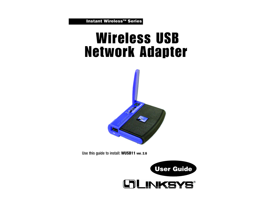 Linksys WUSB11 manual Wireless USB Network Adapter 