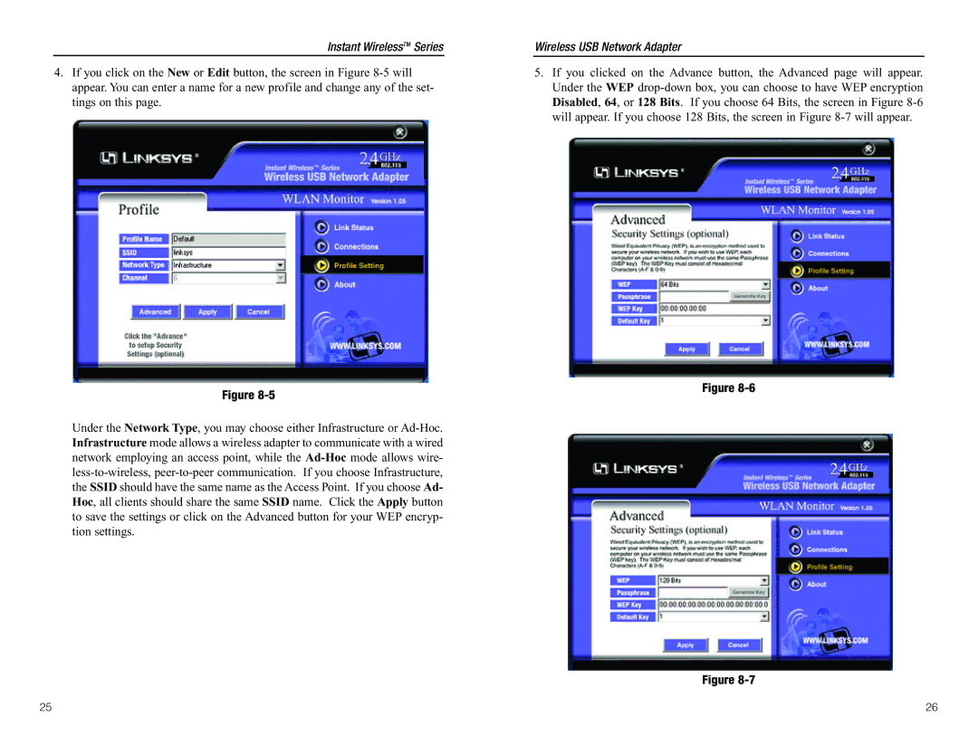 Linksys WUSB11 manual Instant WirelessTM Series 