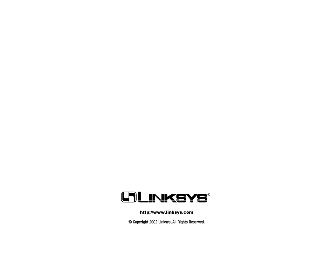 Linksys WUSB11 manual Copyright 2002 Linksys, All Rights Reserved 