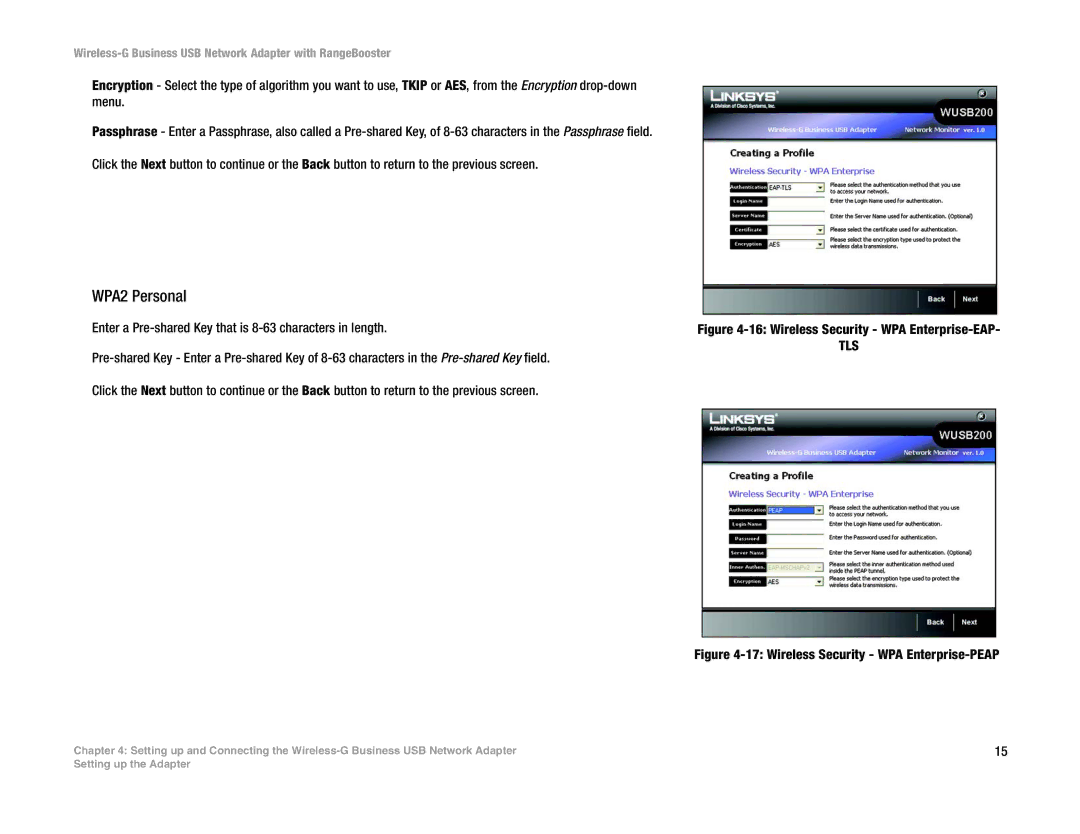 Linksys WUSB200 manual Tls 