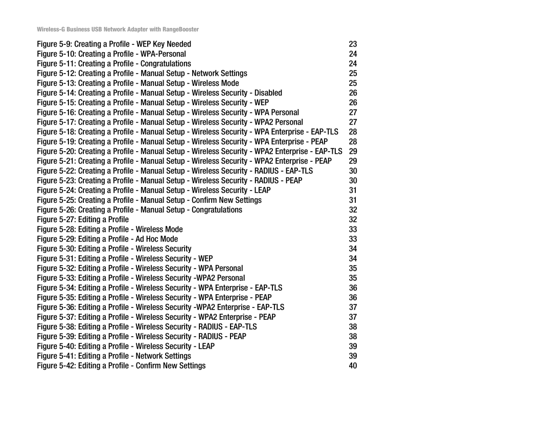 Linksys WUSB200 manual Creating a Profile WEP Key Needed 