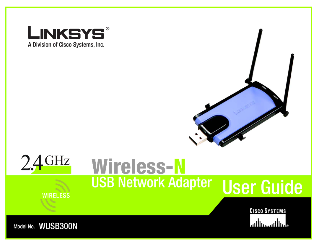 Linksys WUSB300N manual GHz 