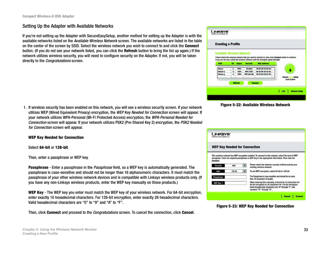 Linksys WUSB54GC manual Available Wireless Network 