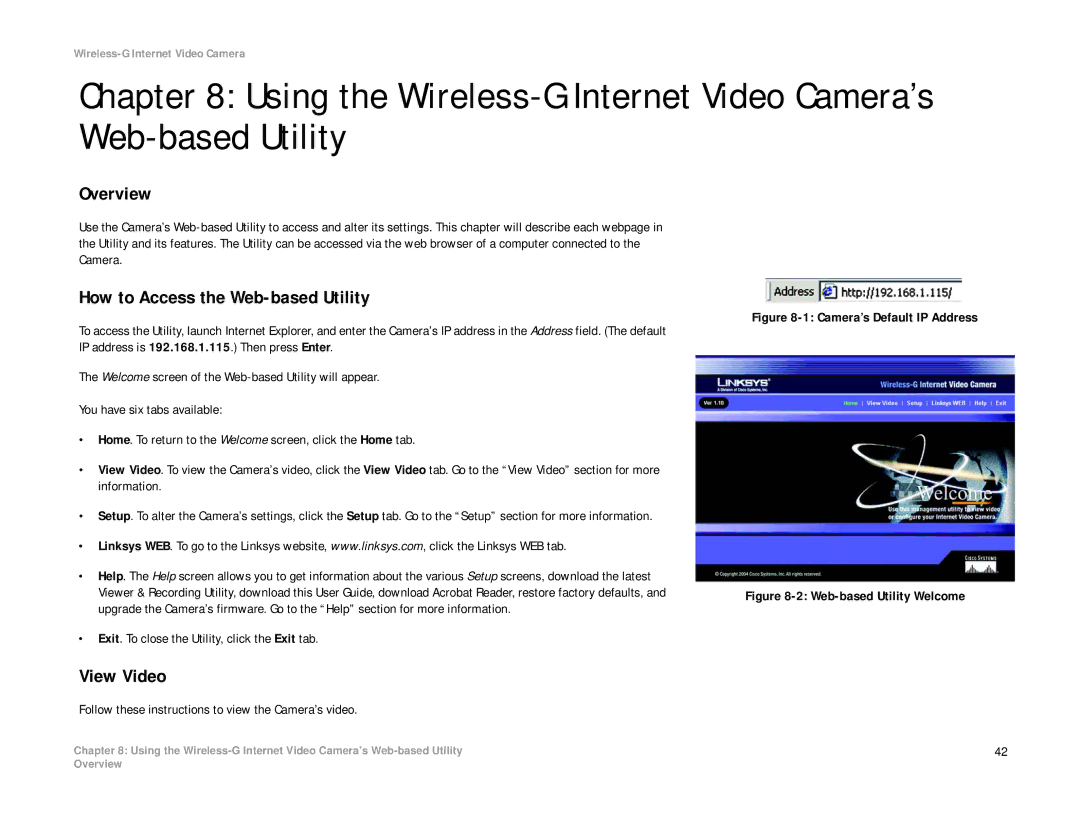 Linksys WVC54G manual How to Access the Web-based Utility, View Video 