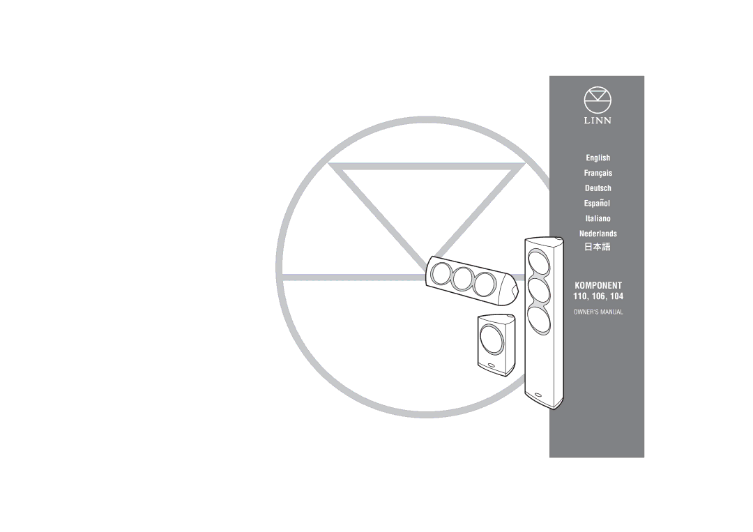 Linn 104 owner manual Komponent 110, 106 